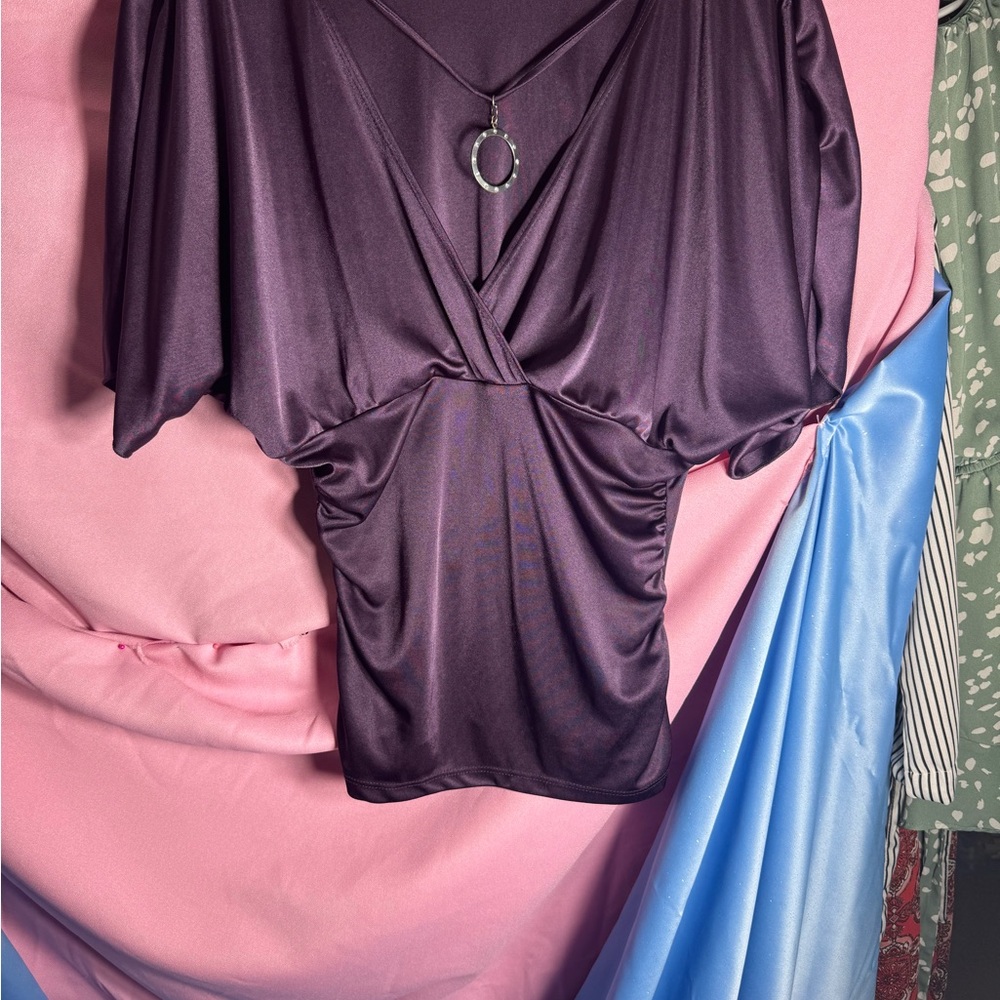 Y2K Purple Sateen Women’s Top